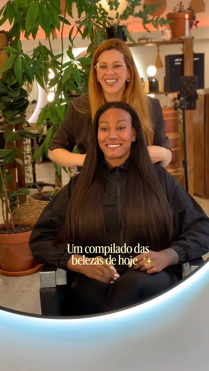 Luana with a client in her Dublin salon